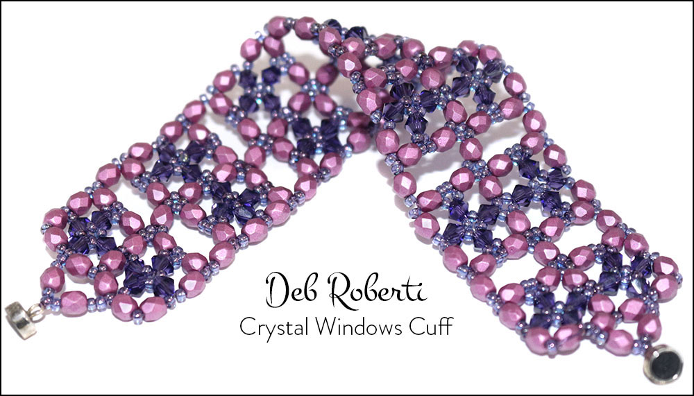 CRYSTAL NET - beadwoven bracelet tutorial with fire polished beads and seed  beads, bead pattern, beading tutorial, beaded lace / TUTORIAL ONLY