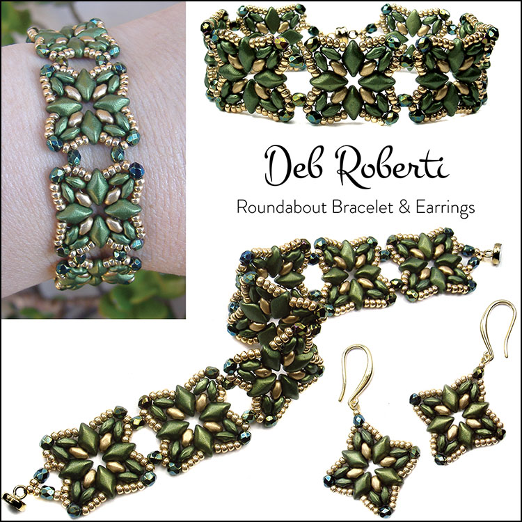 Deb Roberti's Roundabout Bracelet & Earrings Pattern