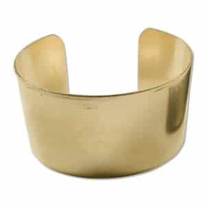 Raw Brass Domed Bracelet Bangle Blank 1.5 inch