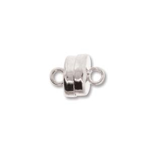 Magnetic Clasp MINI 7mm Silver Plate 12 sets - (Poweful Holding Strength)
