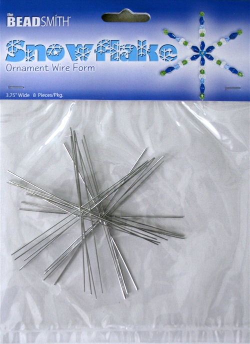 Beadsmith Ornament Wire Forms 8/Pkg-Snowflake 3.75